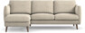 Madison Lux - 2-sits soffa med schäslong vänster - Beige