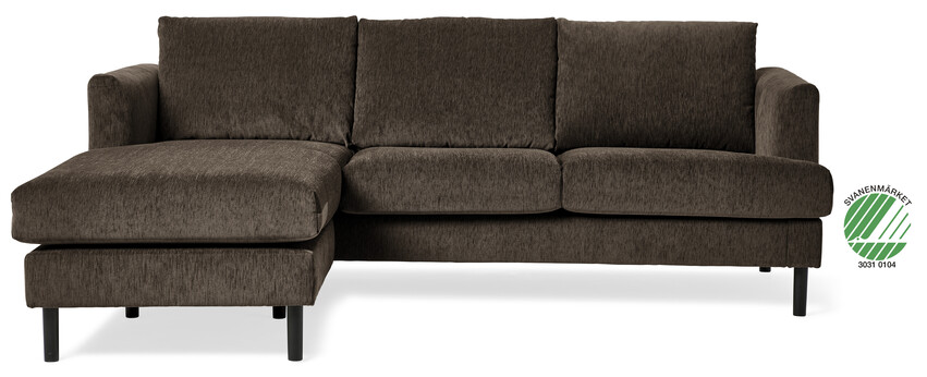 Maison - 3-sits soffa med schäslong vänster - Brun