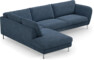 Madison - 3-sits soffa med divan vänster - Blå