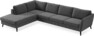 County - 3-sits soffa med divan vänster - Grå