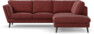 Madison - 2-sits soffa med divan höger - Rosa