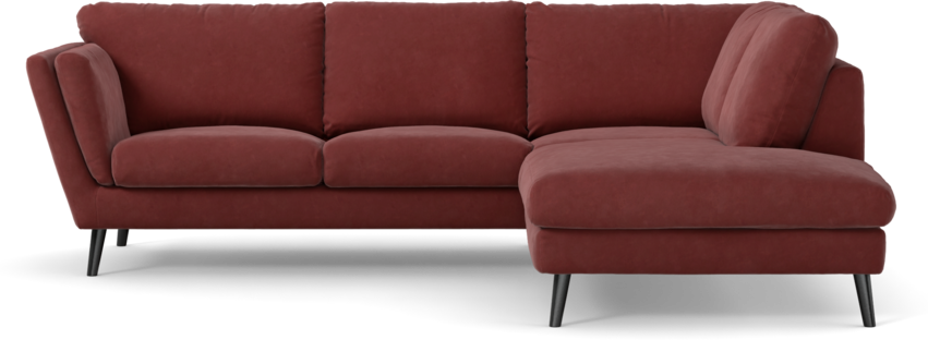Madison - 2-sits soffa med divan höger - Rosa