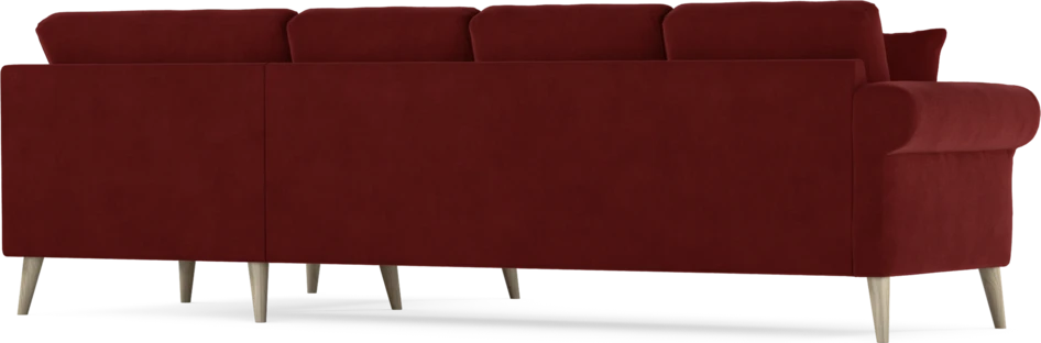 Eden - Hörnsoffa, 3+1-sits - Röd