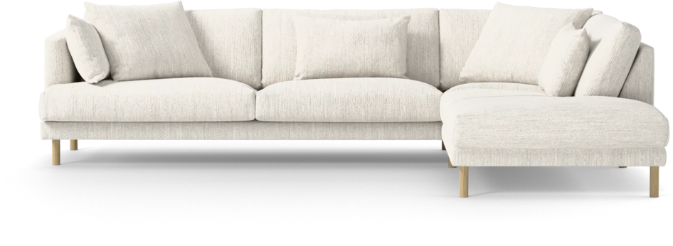 Harper - 3-sits soffa med divan höger - Vit