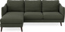 Madison Lux - 2-sits soffa med schäslong vänster - Grön