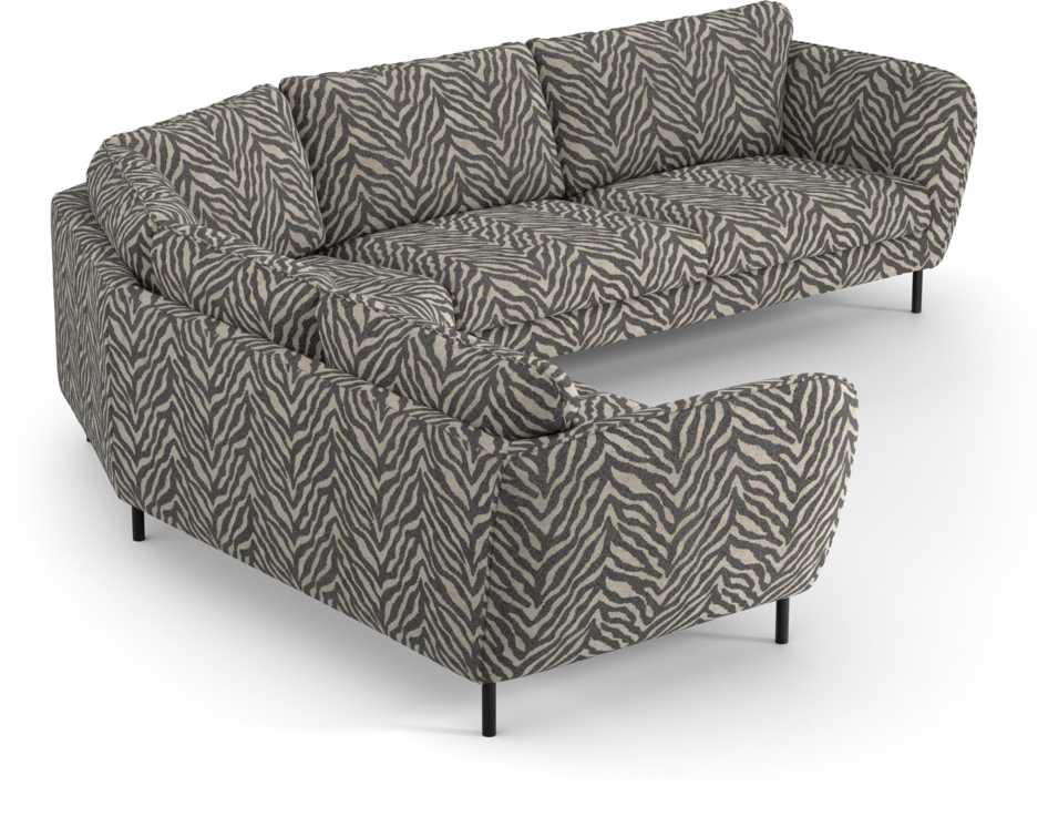 Madison Lux - Hörnsoffa 2+3-sits, hörn 2 - Svart