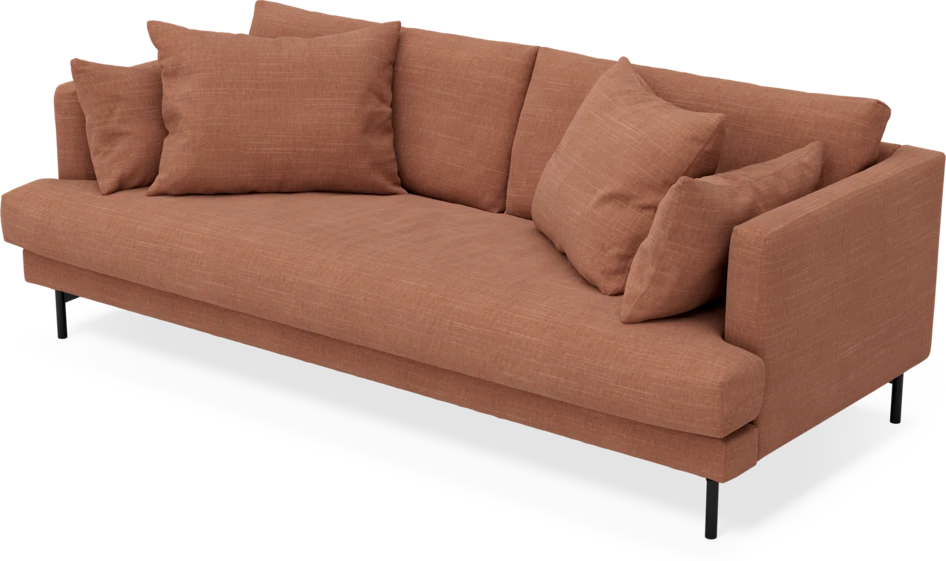 Harper - 3-sits soffa, hel dyna - Orange