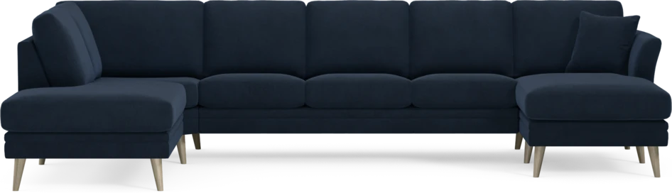 Eden - 3-sits soffa med divan vänster och schäslong höger - Blå