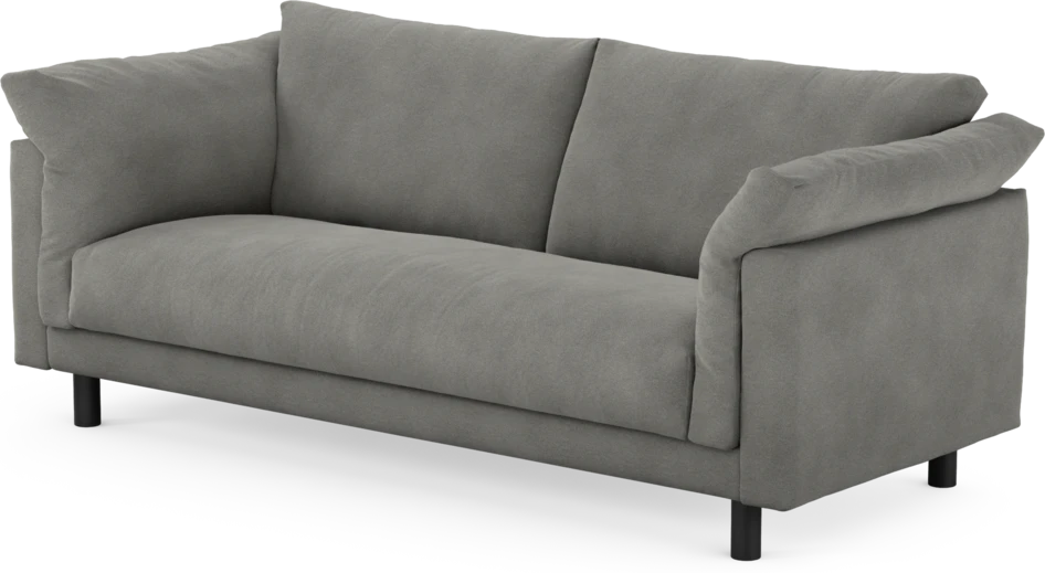Cherrie - 2,5-sits soffa, hel dyna, fast klädsel - Grå