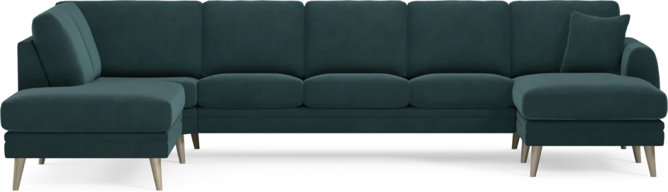 Eden - 3-sits soffa med divan vänster och schäslong höger - Blå