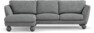 Madison Lux - 2-sits soffa med schäslong vänster - Vit