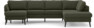 County - 3-sits soffa med schäslong vänster och divan höger - Grön