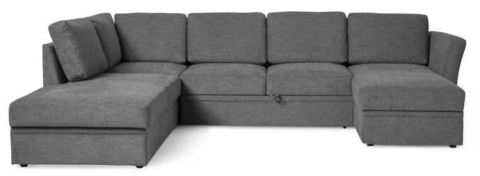 Öland, Bäddsoffa med divan vänster och schäslong höger