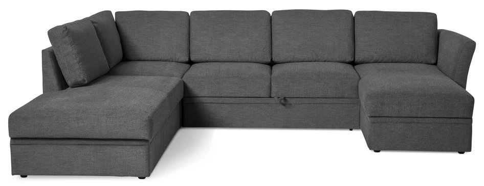 Öland - Bäddsoffa med divan vänster och schäslong höger - Grå