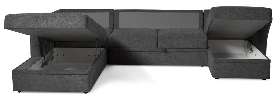 Öland - Bäddsoffa med divan vänster och schäslong höger - Grå