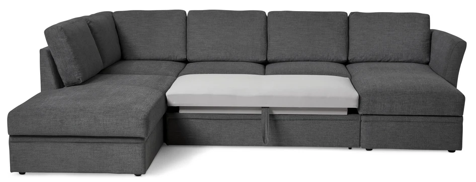 Öland - Bäddsoffa med divan vänster och schäslong höger - Grå