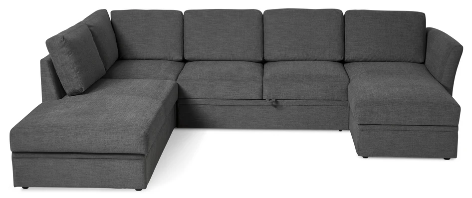 Öland - Bäddsoffa med divan vänster och schäslong höger - Grå