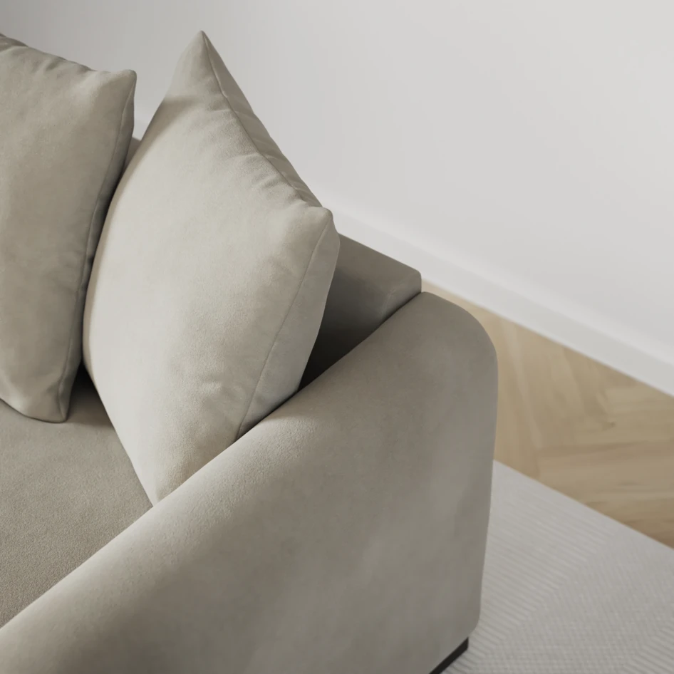 Town - 3-sits soffa med divan vänster och schäslong höger - Grå