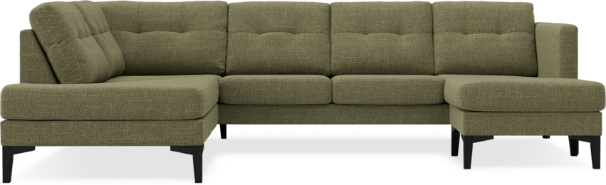 Rio - 3-sits soffa med divan vänster och schäslong höger - Grön
