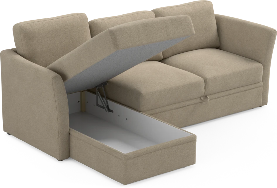 Öland - Bäddsoffa med schäslong vänster - Beige