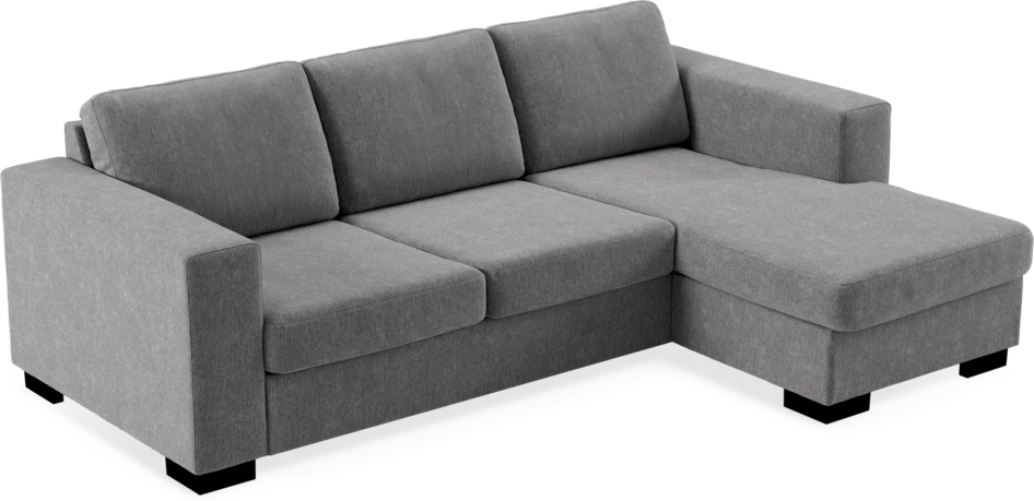 Nevada - 3-sits soffa med flyttbar schäslong - Grå