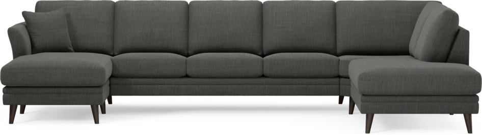 Eden - 3-sits soffa med schäslong vänster och divan höger - Grå