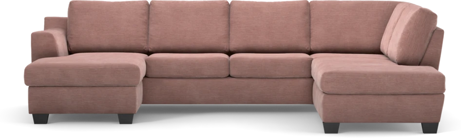 Friday - 3-sits soffa med schäslong vänster och divan höger - Rosa