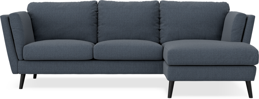Madison Lux - 2-sits soffa med schäslong höger - Blå