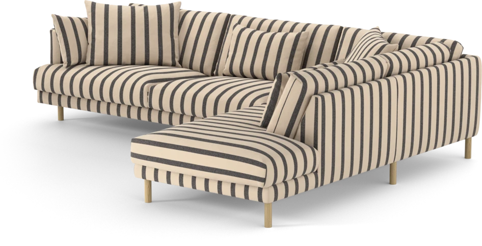 Harper - 3-sits soffa med divan höger - Flerfärgad