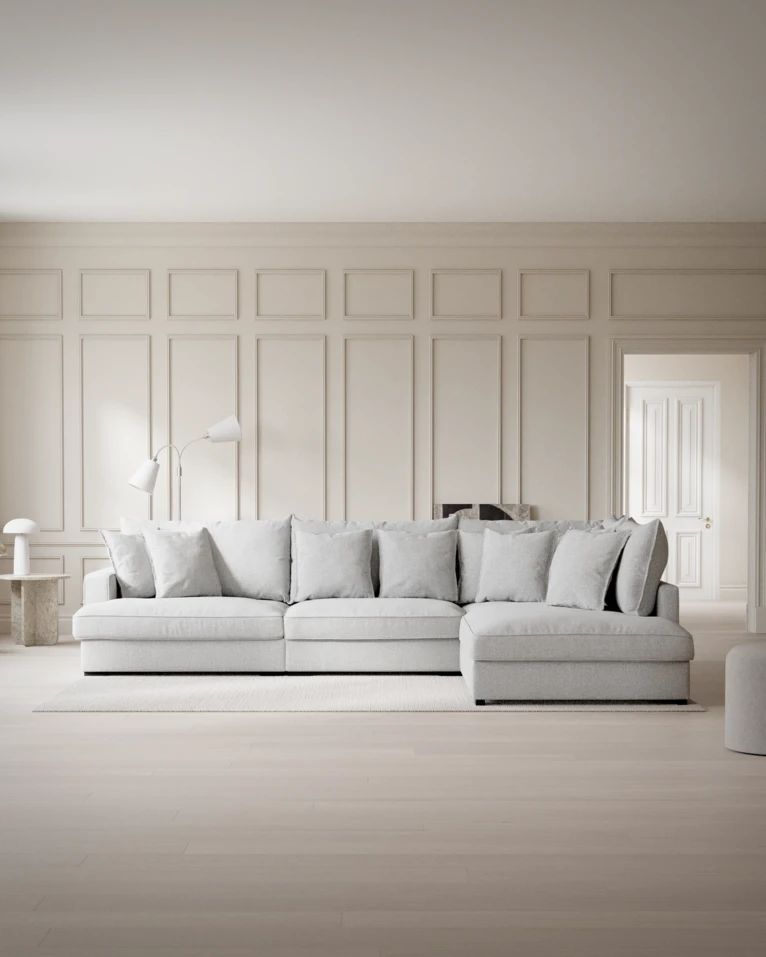 Rossi, 3-sits soffa med divan höger