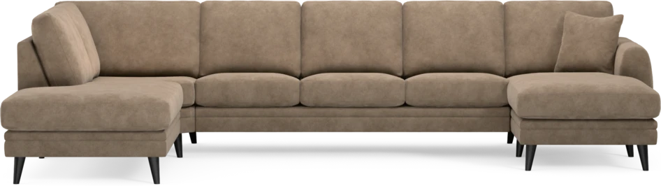 Eden - 3-sits soffa med divan vänster och schäslong höger - Beige