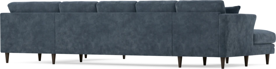 Eden - 3-sits soffa med schäslong vänster och divan höger - Blå