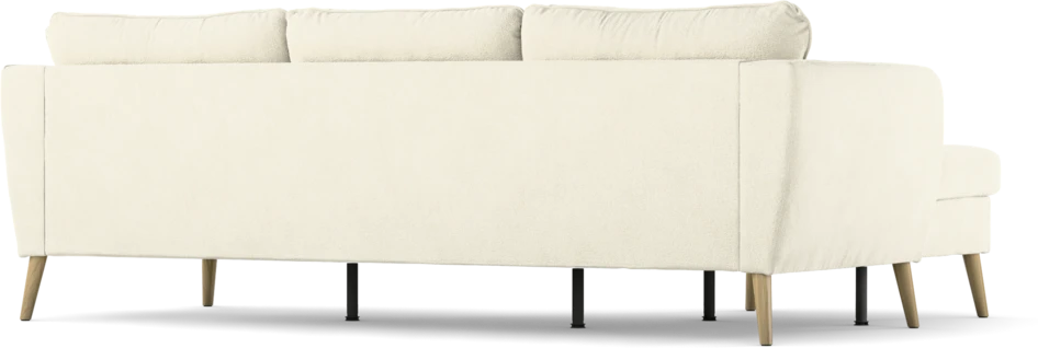 County - 3-sits soffa med flyttbar schäslong - Vit