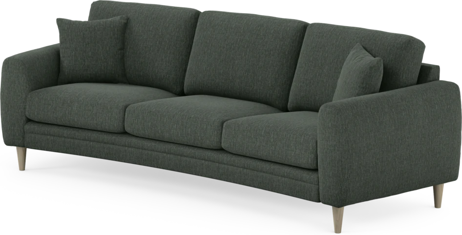 Eden - 3-sits soffa svängd - Grön