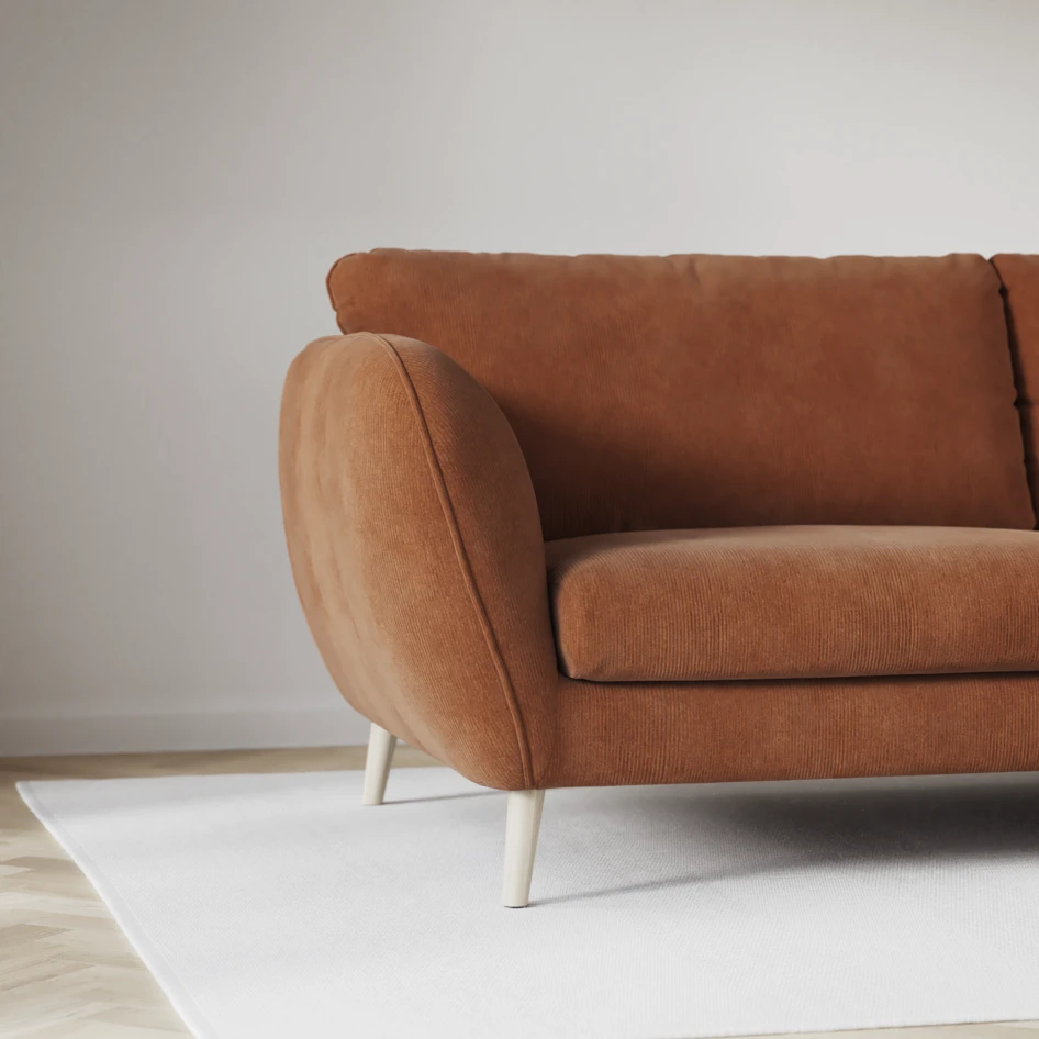 Madison Lux - Hörnsoffa med schäslong vänster - Orange