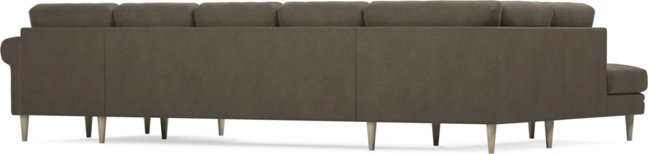 Eden - 3-sits soffa med divan vänster och schäslong höger - Brun