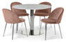 Tiffany - Matgrupp med 4 stolar Kiwi - Rosa