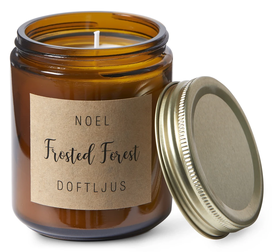Noel - Doftljus, H 9 cm, brinntid 35 h - Brun