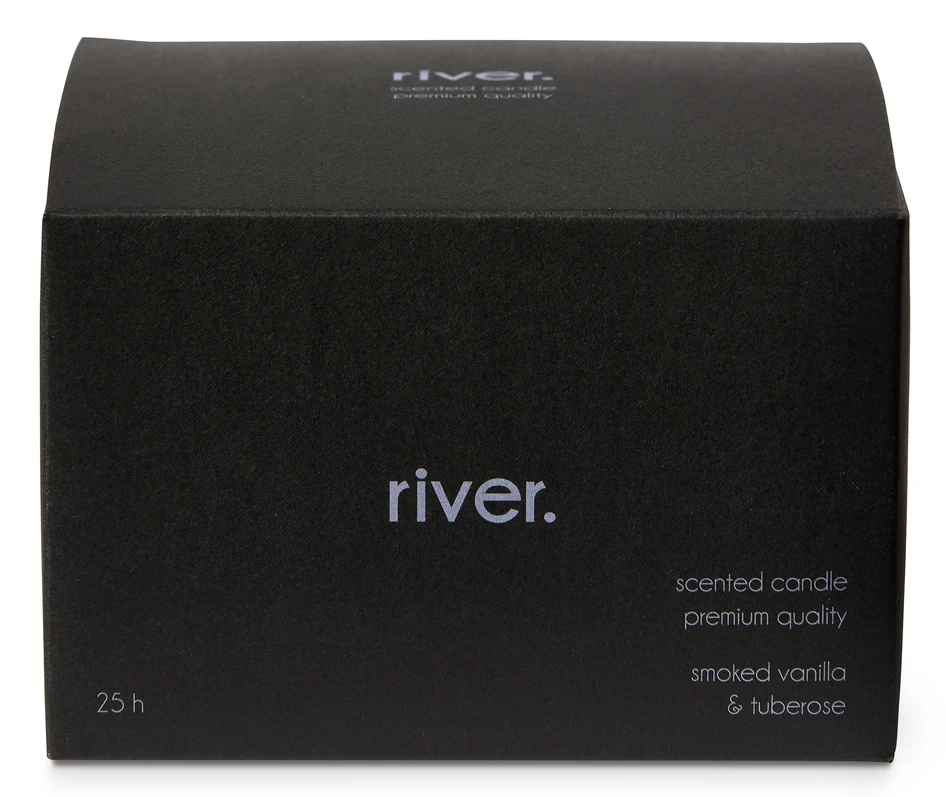 River - Doftljus, H 8 cm, brinntid 25 h - Grå