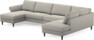 Bridge - 3-sits soffa med schäslong vänster och divan höger - Grå