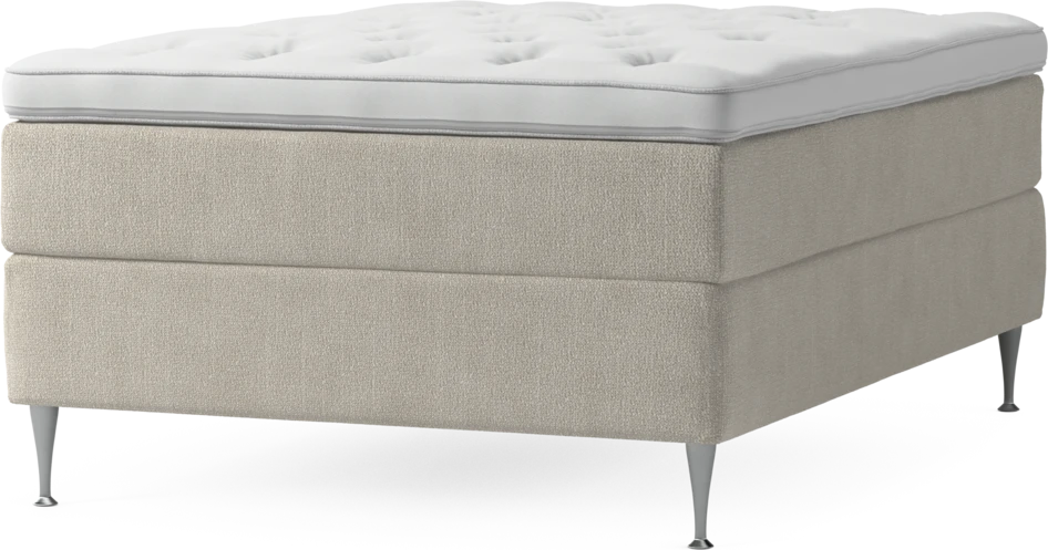 Delux Exclusive - Kontinentalsäng, enkelsäng 140 cm med bäddmadrass och sängben