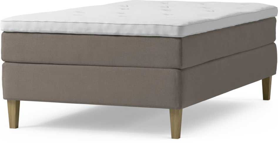 Delux Sense - Kontinentalsäng, enkelsäng 120 cm med bäddmadrass och sängben