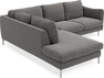 Madison - 2-sits soffa med divan vänster - Brun