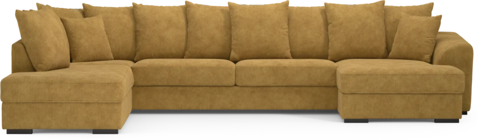 Town - 3-sits soffa med divan vänster och schäslong höger - Gul