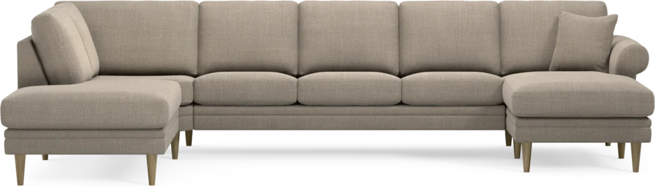 Eden - 3-sits soffa med divan vänster och schäslong höger - Beige