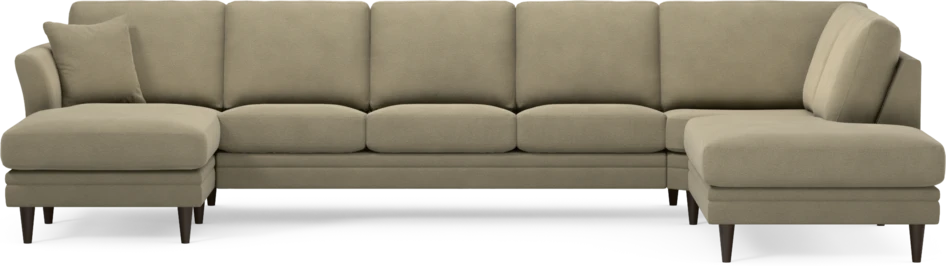 Eden - 3-sits soffa med schäslong vänster och divan höger - Beige