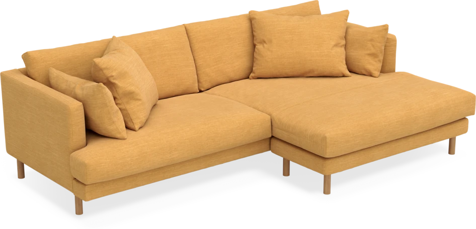 Harper - 4-sits med schäslong XL höger - Gul