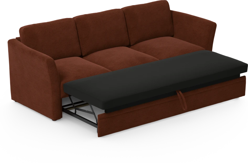 Öland - Bäddsoffa 3-sits, längsbäddad - Orange