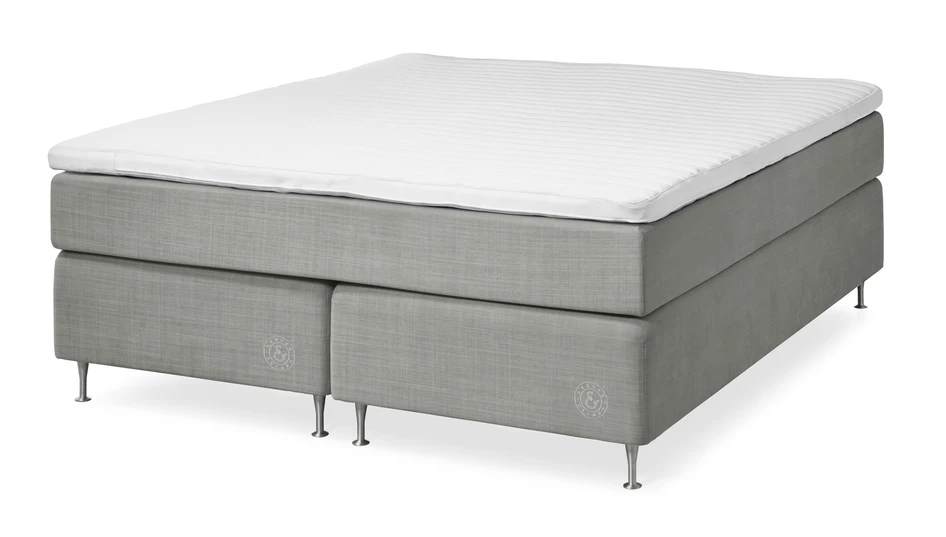 Cape Farewell Exclusive - Kontinentalsäng, dubbelsäng med bäddmadrass Fiord Soft - Grå