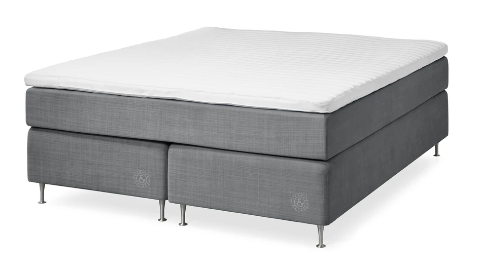 Cape Farewell Exclusive - Kontinentalsäng, dubbelsäng med bäddmadrass Fiord Soft - Grå